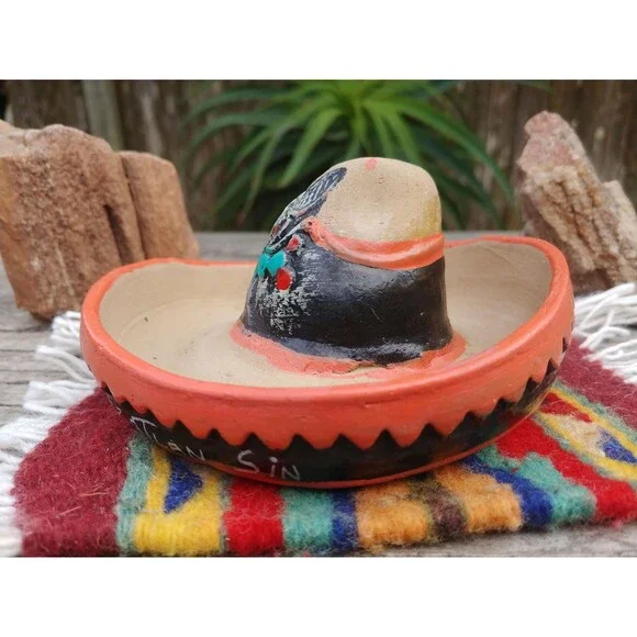 Vintage Restaurant El Cid Handcrafted Clay Pottery Souvenir Ashtray - Picture 16 of 16